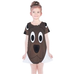 Dog Pup Animal Canine Brown Pet Kids  Simple Cotton Dress by Sudhe