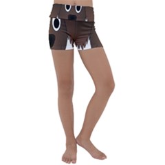 Dog Pup Animal Canine Brown Pet Kids  Lightweight Velour Yoga Shorts by Sudhe