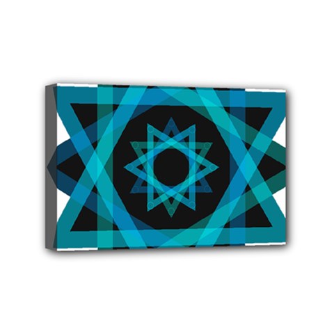 Transparent Triangles Mini Canvas 6  X 4  (stretched) by Sudhe