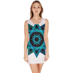 Transparent Triangles Bodycon Dress by Sudhe