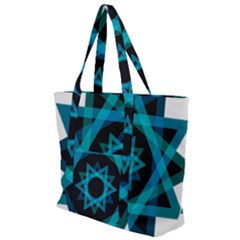 Transparent Triangles Zip Up Canvas Bag