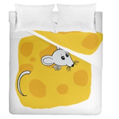 Rat Mouse Cheese Animal Mammal Duvet Cover Double Side (queen Size) by Sudhe