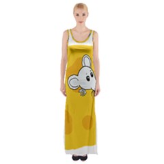 Rat Mouse Cheese Animal Mammal Maxi Thigh Split Dress by Sudhe