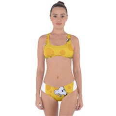 Rat Mouse Cheese Animal Mammal Criss Cross Bikini Set by Sudhe