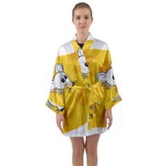 Rat Mouse Cheese Animal Mammal Long Sleeve Kimono Robe by Sudhe