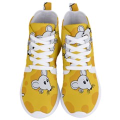 Rat Mouse Cheese Animal Mammal Women s Lightweight High Top Sneakers by Sudhe