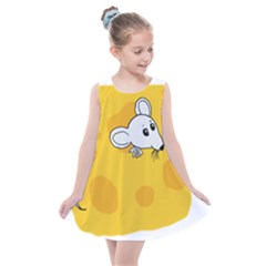 Rat Mouse Cheese Animal Mammal Kids  Summer Dress by Sudhe