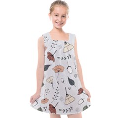 Grey Toned Pattern Kids  Cross Back Dress by Sudhe