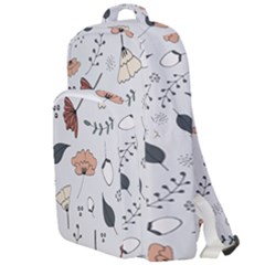 Grey Toned Pattern Double Compartment Backpack