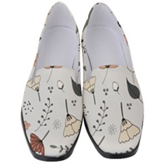 Grey Toned Pattern Women s Classic Loafer Heels