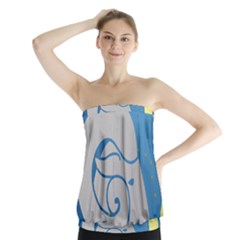 Ram Zodiac Sign Zodiac Moon Star Strapless Top by Sudhe