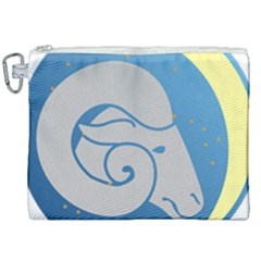 Ram Zodiac Sign Zodiac Moon Star Canvas Cosmetic Bag (xxl) by Sudhe