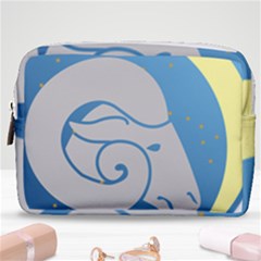 Ram Zodiac Sign Zodiac Moon Star Make Up Pouch (medium) by Sudhe