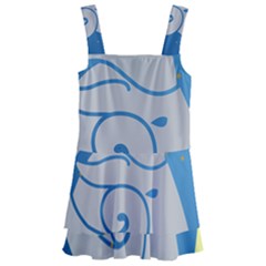 Ram Zodiac Sign Zodiac Moon Star Kids  Layered Skirt Swimsuit by Sudhe