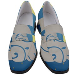 Ram Zodiac Sign Zodiac Moon Star Women s Chunky Heel Loafers