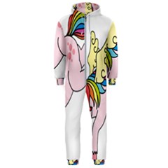 Unicorn Arociris Raimbow Magic Hooded Jumpsuit (men)  by Sudhe