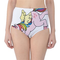 Unicorn Arociris Raimbow Magic Classic High-waist Bikini Bottoms by Sudhe