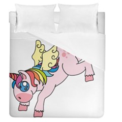 Unicorn Arociris Raimbow Magic Duvet Cover (queen Size) by Sudhe