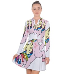 Unicorn Arociris Raimbow Magic Long Sleeve Panel Dress