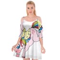 Unicorn Arociris Raimbow Magic Cutout Spaghetti Strap Chiffon Dress View1