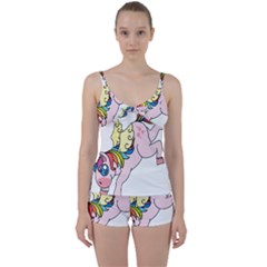 Unicorn Arociris Raimbow Magic Tie Front Two Piece Tankini by Sudhe