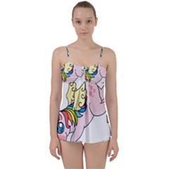 Unicorn Arociris Raimbow Magic Babydoll Tankini Set by Sudhe