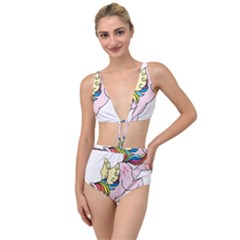 Unicorn Arociris Raimbow Magic Tied Up Two Piece Swimsuit by Sudhe