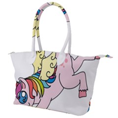 Unicorn Arociris Raimbow Magic Canvas Shoulder Bag by Sudhe