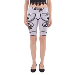 Bear Polar Bear Arctic Fish Mammal Yoga Cropped Leggings by Sudhe