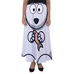 Bear Polar Bear Arctic Fish Mammal Flared Maxi Skirt by Sudhe