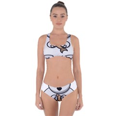 Bear Polar Bear Arctic Fish Mammal Criss Cross Bikini Set by Sudhe