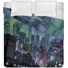 City Night Landmark Duvet Cover Double Side (king Size) by Sudhe