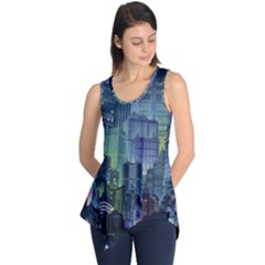 City Night Landmark Sleeveless Tunic by Sudhe