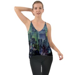 City Night Landmark Chiffon Cami by Sudhe