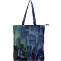 City Night Landmark Double Zip Up Tote Bag View1