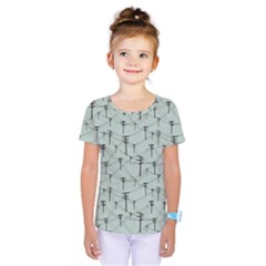 Telephone Lines Repeating Pattern Kids  One Piece Tee