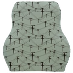 Telephone Lines Repeating Pattern Car Seat Velour Cushion 