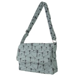 Telephone Lines Repeating Pattern Full Print Messenger Bag