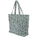 Telephone Lines Repeating Pattern Zip Up Canvas Bag View1