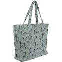 Telephone Lines Repeating Pattern Zip Up Canvas Bag View2