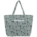 Telephone Lines Repeating Pattern Zip Up Canvas Bag View3