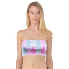 Geometric Pattern Design Pastels Bandeau Top