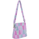 Geometric Pattern Design Pastels Zipper Messenger Bag View1