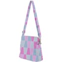 Geometric Pattern Design Pastels Zipper Messenger Bag View2