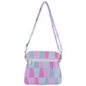 Geometric Pattern Design Pastels Zipper Messenger Bag View3