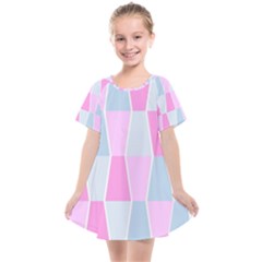 Geometric Pattern Design Pastels Kids  Smock Dress