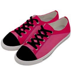 Geometric Shapes Magenta Pink Rose Men s Low Top Canvas Sneakers by Sudhe