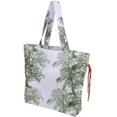 Trees Tile Horizonal Drawstring Tote Bag by Sudhe