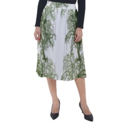 Trees Tile Horizonal Classic Velour Midi Skirt 