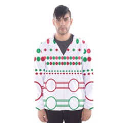 Christmas Borders Frames Holiday Hooded Windbreaker (men)